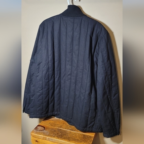 Danier mens quilted black jacket snap close 5pockets oversized XL cotton jacket - Picture 6 of 9